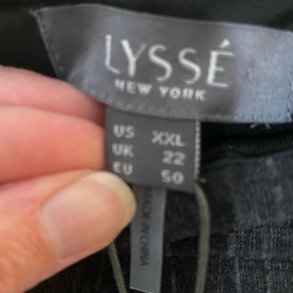 Lysse sz XXL Two-Tone Charcoal Track Pants with Pinstripes and Gray Side Stripes - Picture 5 of 9